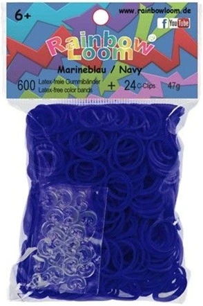 Rainbow Loom - Marineblau Jelly (600er) 3 Rainbow Loom - Marineblau Jelly (600er)