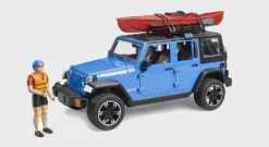 BRUDER 02529 - JEEP Wrangler Rubicon Unlimited Mit Kajak Und Figur -Kinderspielzeugladen Bruder 02529 Jeep Wrangler Rubicon Umlimited Kajak