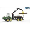 BRUDER 02133 - John Deere 1210E Rückezug Set -Kinderspielzeugladen bruder 02133 rueckezug