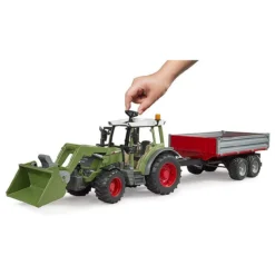 BRUDER 02182 - Fendt Vario 211 Mit Frontlader Und Bordwandanhänger -Kinderspielzeugladen bruder 02182 traktor fendt vario 211 frontlader anhaenger