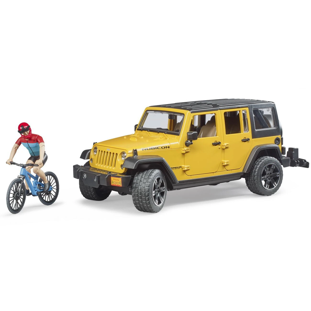 BRUDER 02543 - JEEP Wrangler Rubicon Mit Mountainbike Radfahrer 3 BRUDER 02543 - JEEP Wrangler Rubicon Mit Mountainbike Radfahrer