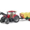 BRUDER 03198 - Case IH Optum 3000 CVX Mit Frontlader Und Ballentransportanhänger 2 BRUDER 03198 - Case IH Optum 3000 CVX Mit Frontlader Und Ballentransportanhänger -Kinderspielzeugladen bruder 03198 case ih optum 3000 cvx