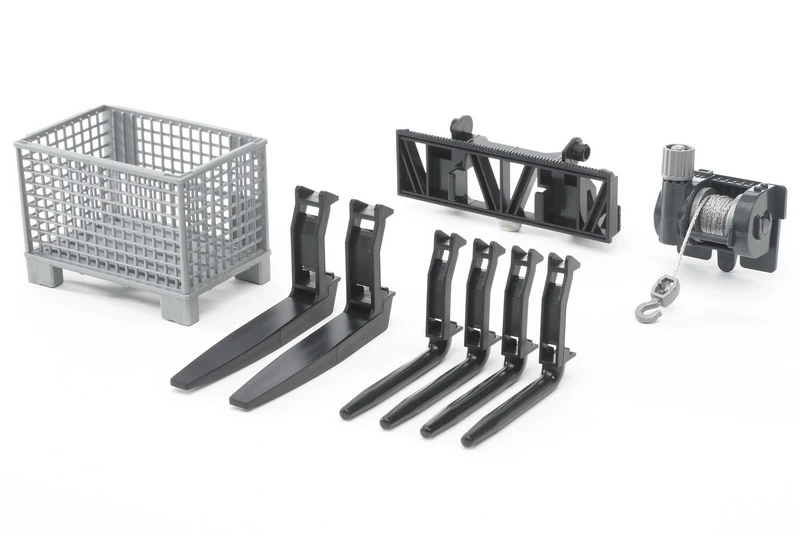 BRUDER 02318 - Gitterpalette Seilwinde Frontladergabeln 3 BRUDER 02318 - Gitterpalette Seilwinde Frontladergabeln