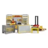 Bruder Bworld 62251 - DHL Paketshop Mit Handhubstapler -Kinderspielzeugladen bworld 62251 dhl shop bruder